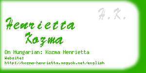 henrietta kozma business card
